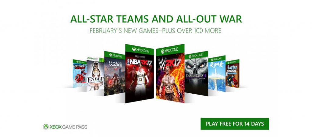 Xbox Game Pass Fevereiro