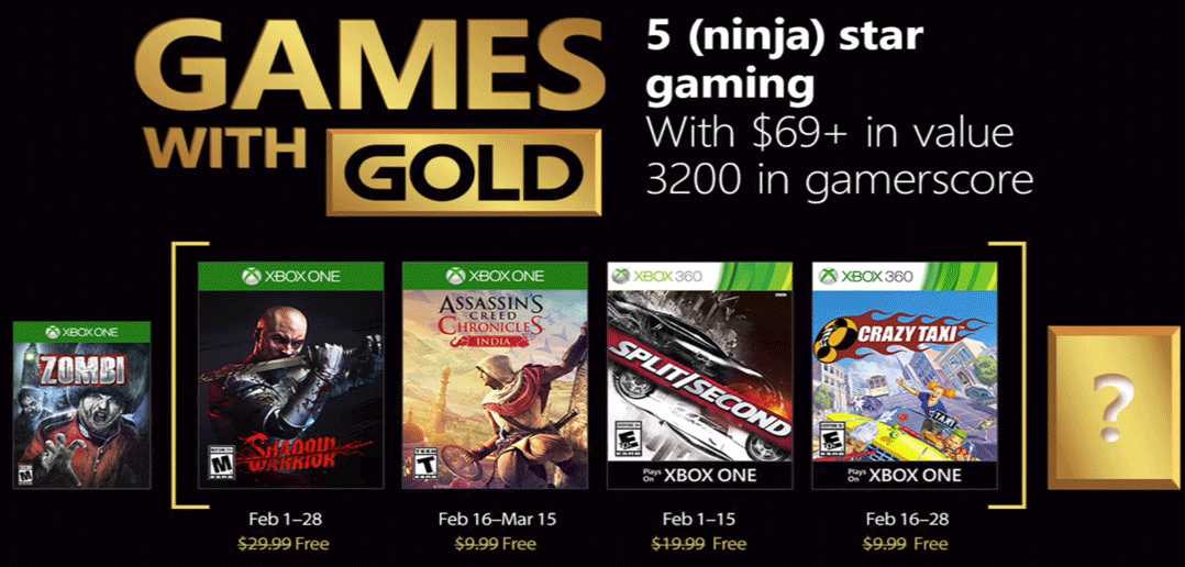 GwG) Games with Gold: Jogos Grátis - Fevereiro 2023 - Xbox Live