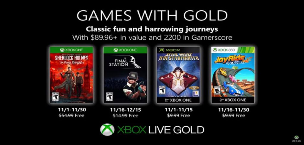 Games With Gold Novembro De Xbox Power