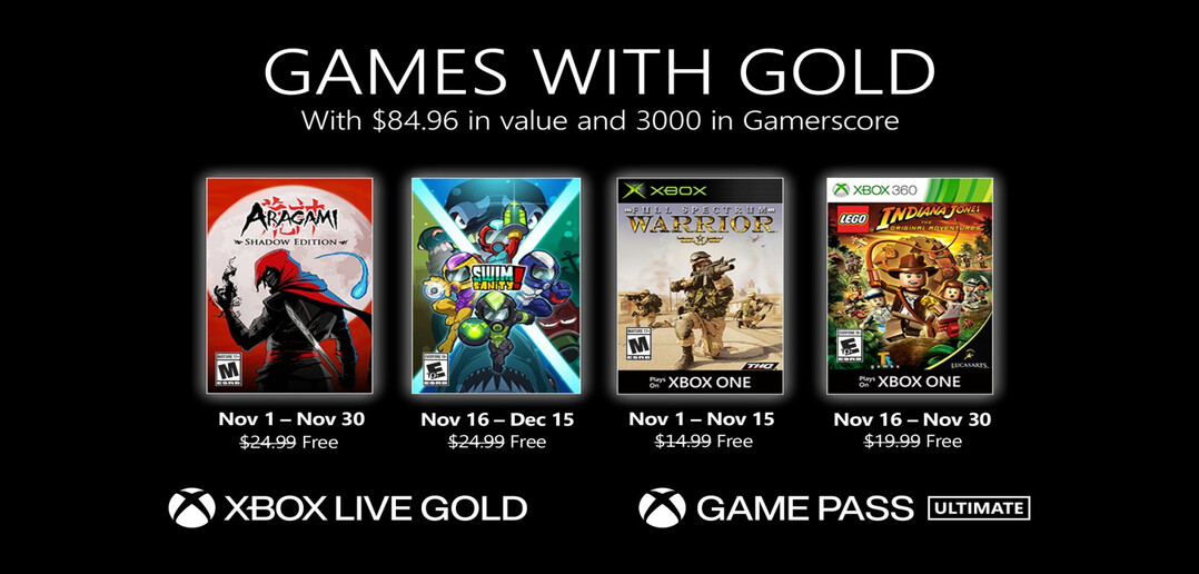 Jogos grátis do Xbox Games with Gold de setembro de 2018