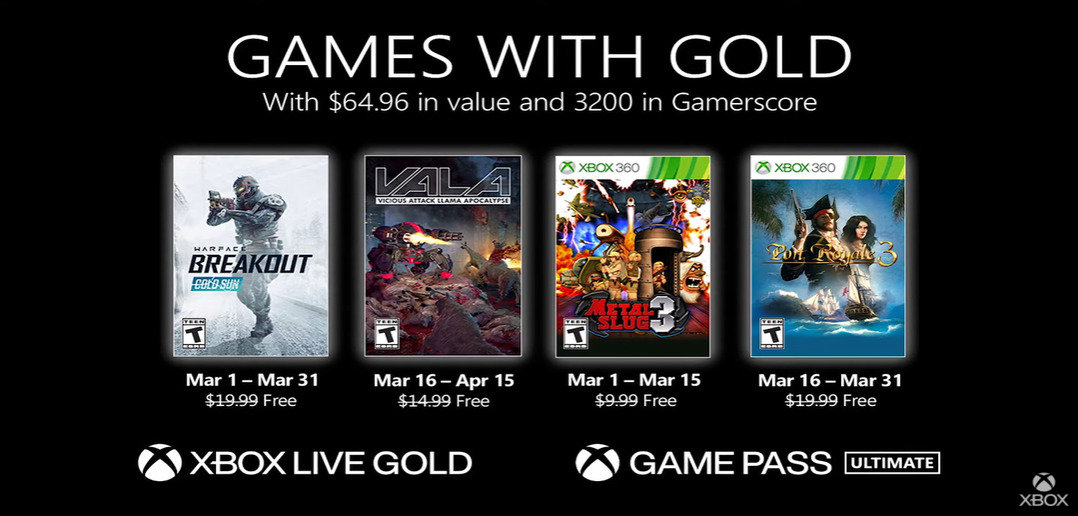 Games with Gold  Confira os jogos gratuitos de fevereiro para o Xbox