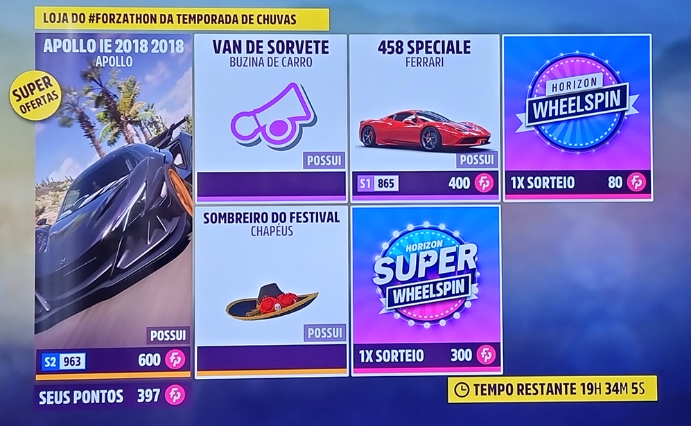 Forza Horizon original volta temporariamente à loja do Xbox