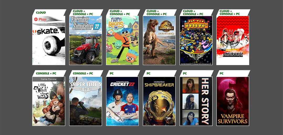 Xbox Game Pass, Os jogos de Agosto e Setembro