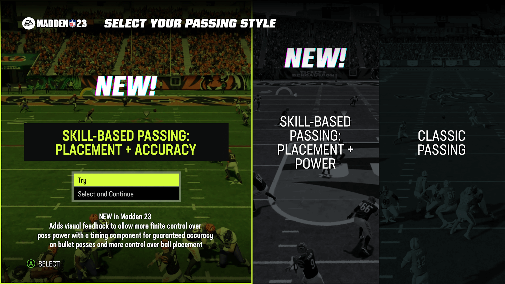 Madden NFL 23 - Passing styles