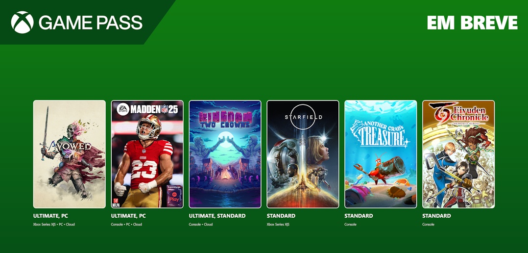 Xbox Game Pass, jogos chegando na primeira quinzena de fevereiro de 2025