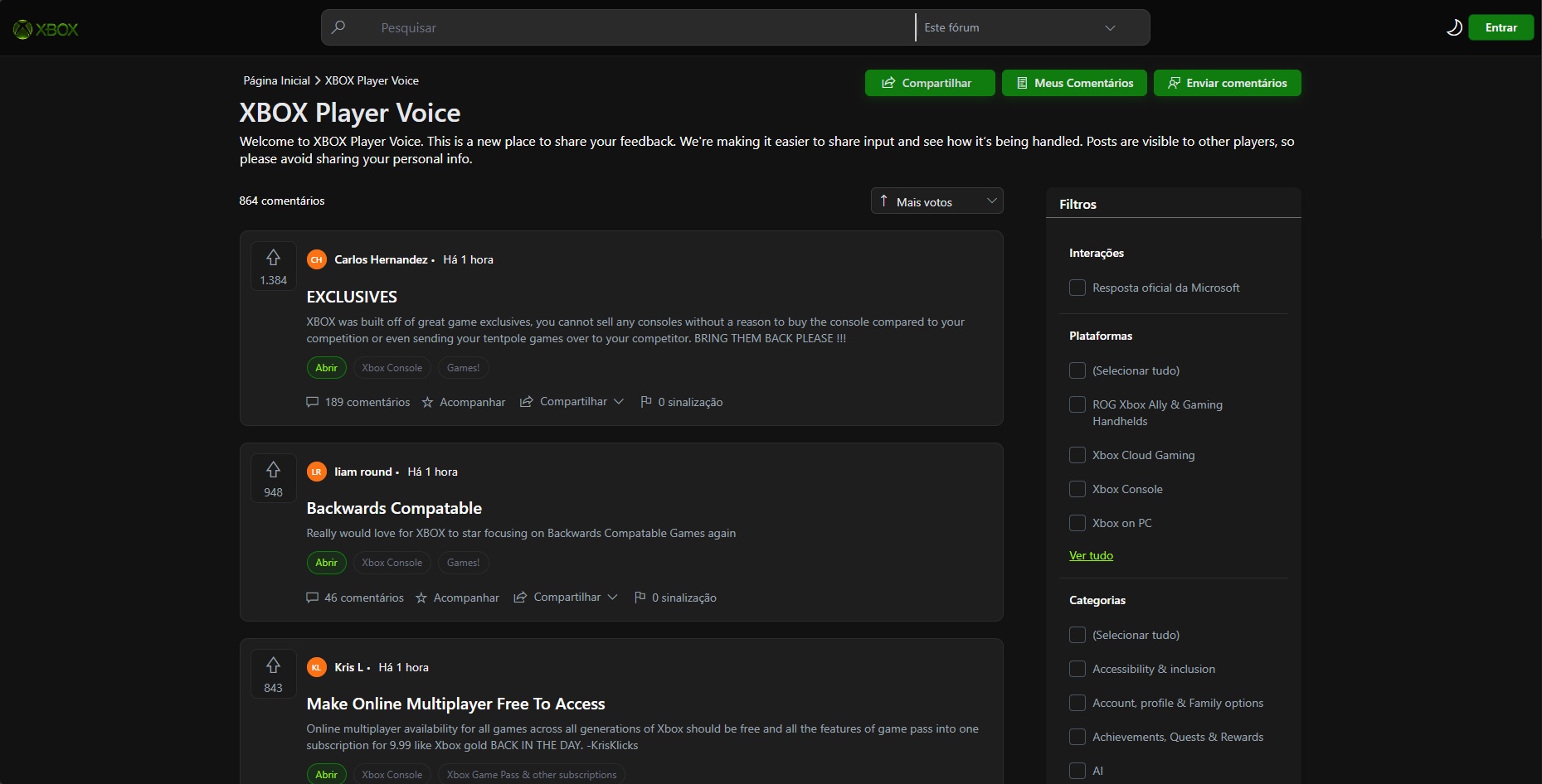Xbox Player Voice - Site