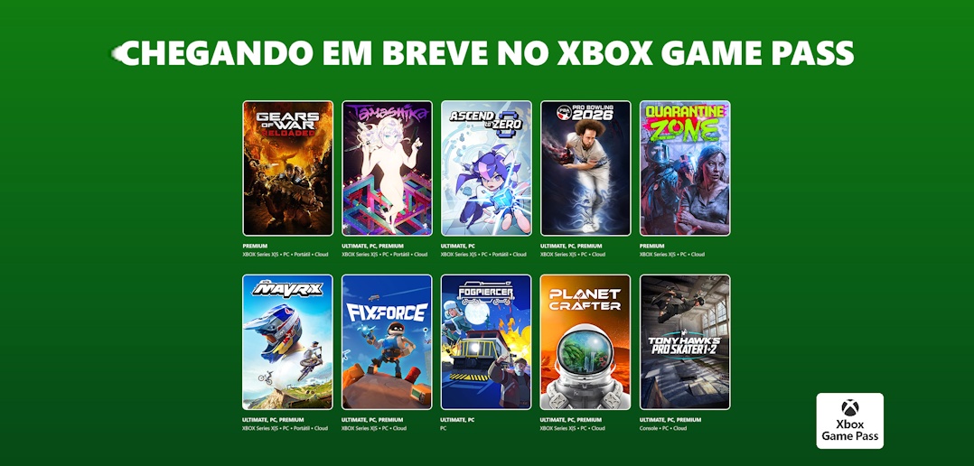 Xbox Game Pass recebe Tony Hawk, Gears Reloaded e mais destaques em julho