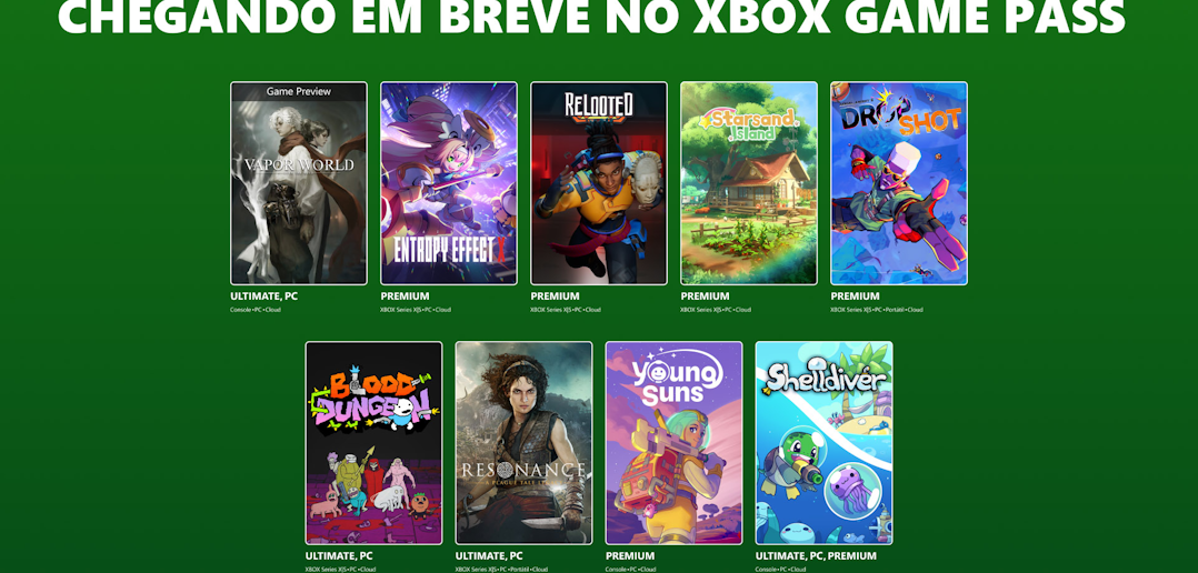 Chegadas épicas ao Xbox Game Pass: novos jogos, datas e plataformas