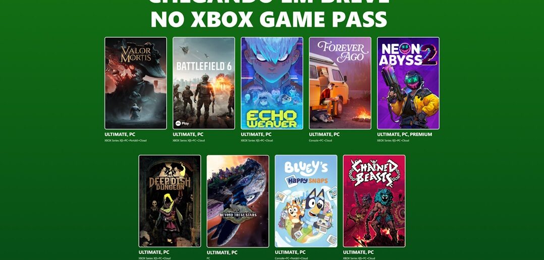 Xbox Game Pass recebe Battlefield 6, Valor Mortis e mais em outubro